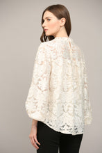 Load image into Gallery viewer, FATE Lurex Burnout Velvet Top in Ivory
