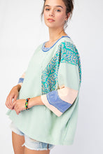 Load image into Gallery viewer, Easel Mix n Match Terry Knit Top in Sage
