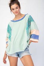 Load image into Gallery viewer, Easel Mix n Match Terry Knit Top in Sage
