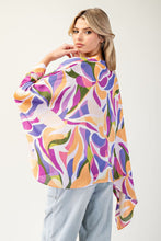 Load image into Gallery viewer, ee:some OVERSIZED Abstract Printed Top in Pink
