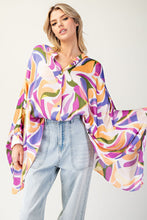 Load image into Gallery viewer, ee:some OVERSIZED Abstract Printed Top in Pink
