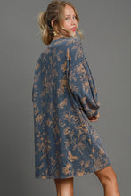 Load image into Gallery viewer, Umgee French Terry Mixed Print Dress in Denim
