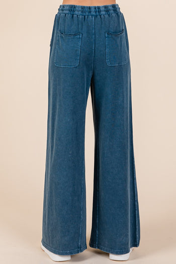 Mittoshop French Terry Mineral Washed Pants in Gucci Blue