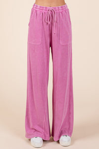 Mittoshop French Terry Mineral Washed Pants in Carnation