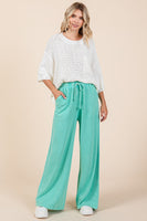 Mittoshop French Terry Mineral Washed Pants in Seafoam