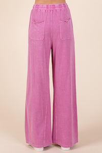 Mittoshop French Terry Mineral Washed Pants in Carnation