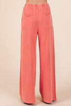 Load image into Gallery viewer, Mittoshop French Terry Mineral Washed Pants in Fusion Coral
