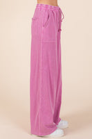 Mittoshop French Terry Mineral Washed Pants in Carnation