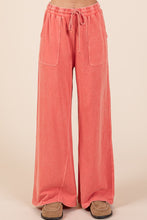 Load image into Gallery viewer, Mittoshop French Terry Mineral Washed Pants in Fusion Coral
