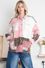 Load image into Gallery viewer, BlueVelvet Corduroy and Mixed Print Jacket in Baby Pink Multi
