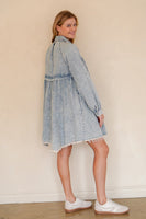 TRENDiLiTY Mineral Washed Mini Dress in Denim