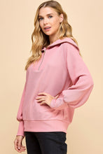 Load image into Gallery viewer, TCEC Textured Oversized Collared Pullover in Mauve

