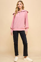 Load image into Gallery viewer, TCEC Textured Oversized Collared Pullover in Mauve
