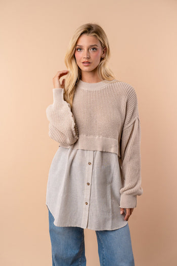 White Birch Mix n Match Top in Stone