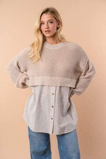 White Birch Mix n Match Top in Stone