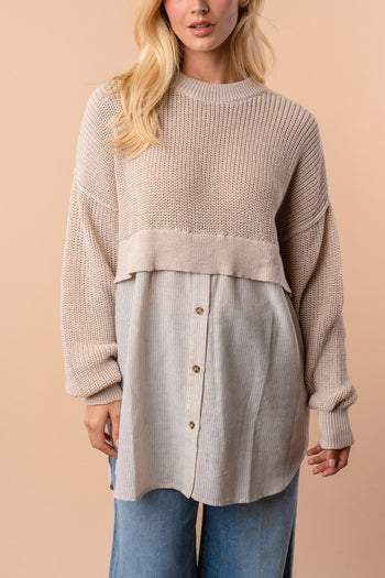 White Birch Mix n Match Top in Stone