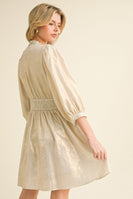 Jodifl Metallic Dress in Pearl