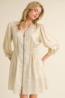 Jodifl Metallic Dress in Pearl