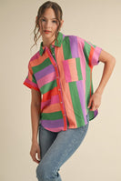 Jodifl Multi Colored Mixed Striped Top in Multi