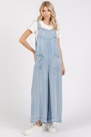 Mittoshop Chambray Tencel Jumpsuit in Light Denim