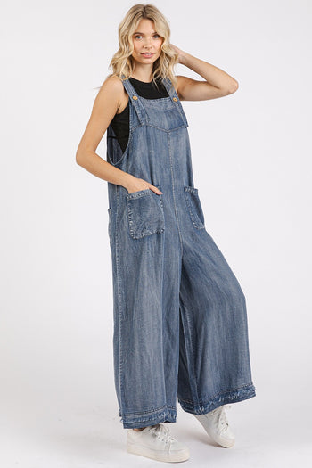 Mittoshop Chambray Tencel Jumpsuit in Indigo