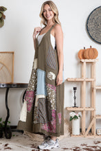 Load image into Gallery viewer, BlueVelvet Patched Ankle Length Wide Leg Jumpsuit in Mocha Olive
