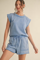 Jodifl Mineral Washed Lounge Set in Denim