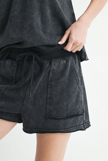 Jodifl Mineral Washed Lounge Set in Black