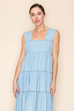 Load image into Gallery viewer, White Birch Denim Tent Midi Dress in Light Denim
