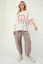 Load image into Gallery viewer, Easel Mixed Print Patched Front Cotton Knit Top in Ivory
