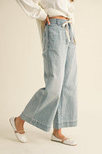 Load image into Gallery viewer, Miou Muse Washed Denim Wide Leg Pants in Denim
