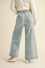 Load image into Gallery viewer, Miou Muse Washed Denim Wide Leg Pants in Denim

