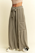 Load image into Gallery viewer, Jade By Jane Textured Stripe Wide Leg Pants in Olive

