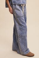 Listicle Wide Leg Denim Pants in Blue Denim ON ORDER