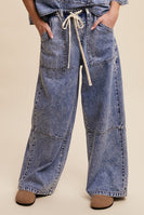 Listicle Wide Leg Denim Pants in Blue Denim ON ORDER