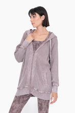 Load image into Gallery viewer, Mono B OVERSIZED Mineral Washed Waffle Knit Hooded Jacket in Deep Taupe
