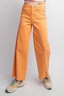 Easel Lightweight Twill Pants in Tangerine