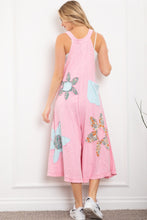Load image into Gallery viewer, BlueVelvet Mixed Print Flower Patched Overalls in Light Pink
