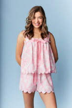 Load image into Gallery viewer, RARERAW Toile Print Scallop-Trim Pajama Set in Pink
