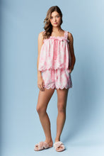 Load image into Gallery viewer, RARERAW Toile Print Scallop-Trim Pajama Set in Pink
