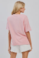 Oddi Cherry Motif Patched Top in Pink