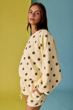 Load image into Gallery viewer, Papermoon Polka Dot Fleece Set in Yellow/Brown Dot
