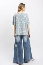 Load image into Gallery viewer, BlueVelvet Multi Size Star Patched Top in Denim
