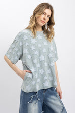 Load image into Gallery viewer, BlueVelvet Multi Size Star Patched Top in Denim
