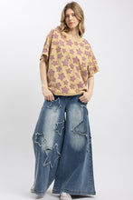 Load image into Gallery viewer, BlueVelvet Multi Size Star Patched Top in Taupe
