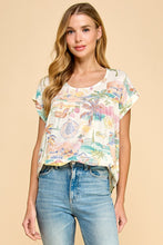 Load image into Gallery viewer, Les Amis Abstract Print Top in Denim

