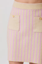 Load image into Gallery viewer, Mystree Striped Sweater Skirt in Lavender (SKIRT ONLY)
