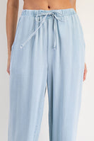 ee:some Straight Leg Tencel Pants in Denim