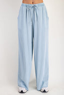 ee:some Straight Leg Tencel Pants in Denim