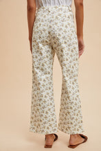 Load image into Gallery viewer, AnnieWear Ditsy Floral Print Wide Leg Jeans in Ivory

